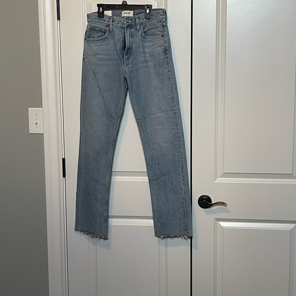 Light Blue Straight-Leg Jeans